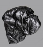 Urn Bordeaux dog groot zilver zwart 800